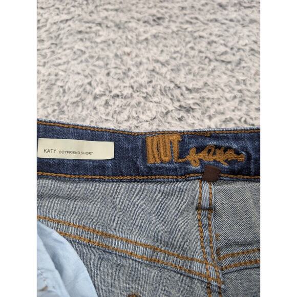 Kut From The Kloth Shorts Women 6 Blue Katy Boyfriend Distressed Casual Stretch - Picture 3 of 9